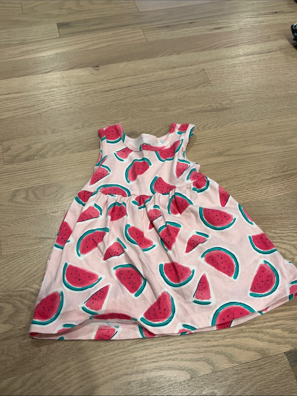 Carter's Pink Watermelon Print Sundress with Teal Accents